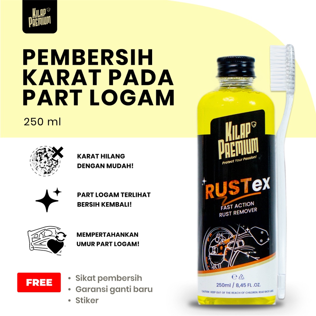 Jual Rustex Kilap Premium Rust Remover Pembersih Karat Motor Mobil