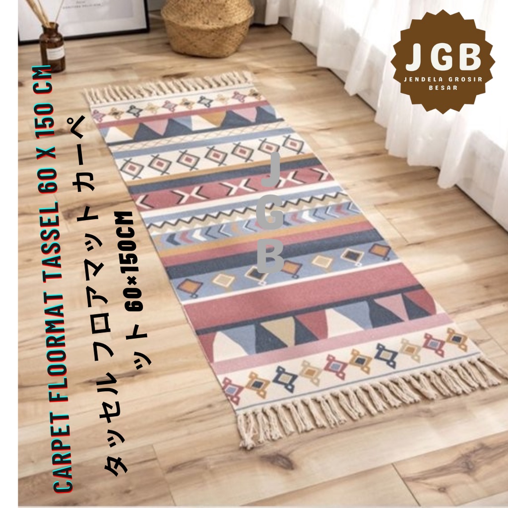 Jual Carpet Floormat Tassel 60 X 150 CM - Karpet Rumbai Lantai Bohemian ...