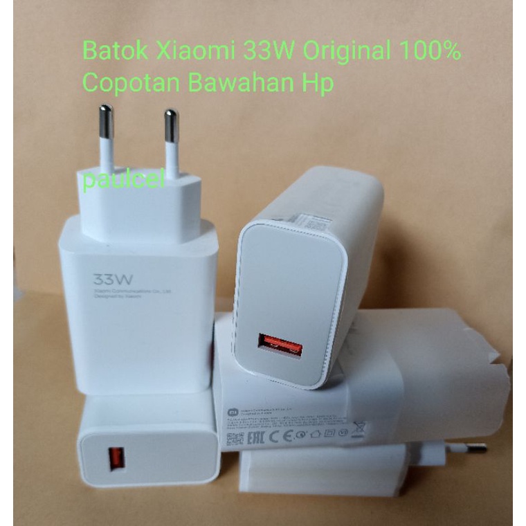 Jual ADAPTER XIAOMI 33W ORIGINAL100BAWAHAN HP NOTE 10s Mi TURBO