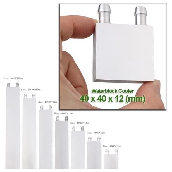 Jual ****] Waterblock Cooler 40x40x12 mm, Water Cooling Block