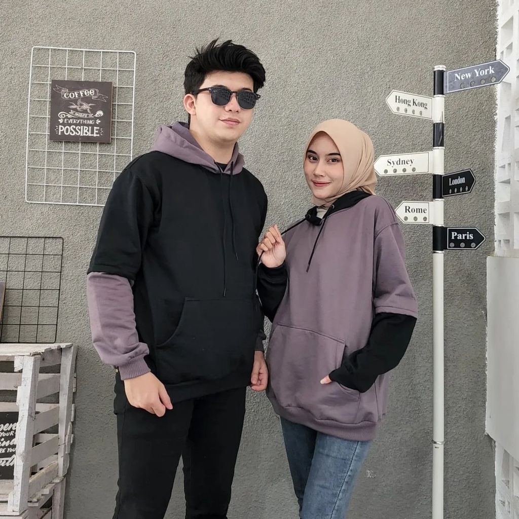 Jaket hoodie shop couple polos