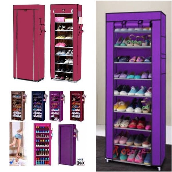 Jual RAK Sepatu 10 Tingkat/Susun Rakitan Rak Baju Rak Tas Shoes Rack ...