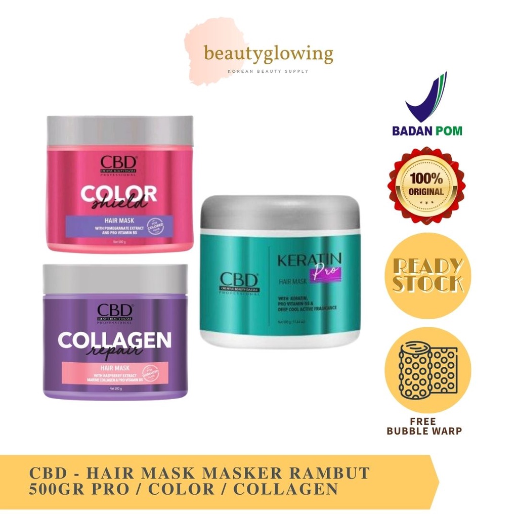 Jual CBD HAIR MASK MASKER RAMBUT 500GR PRO / COLOR / COLLAGEN masker ...