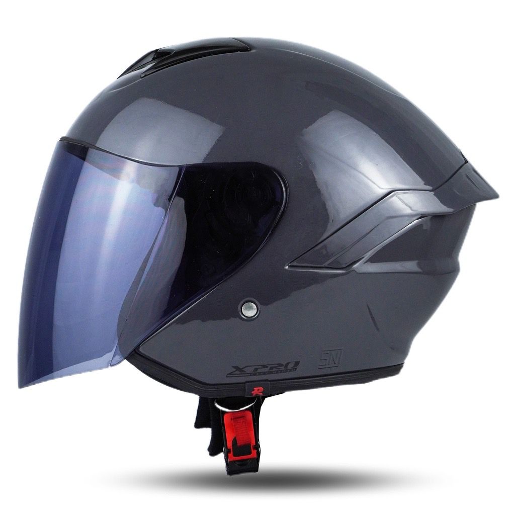 Jual R-SIX Helm Half Face Helem Motor SNI Xpro Series Grey Gloss ...