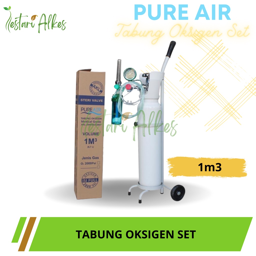 Jual Tabung Oxygen Lengkap 1m3 Tabung Oksigen Regulator Troli Shopee Indonesia 