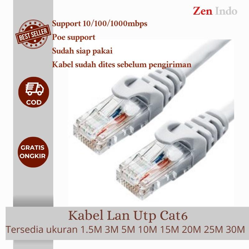 Jual NYK Kabel Lan UTP Cat6 Cat 6 NYK Internet Ethernet Cable Panjang 30M Shopee Indonesia