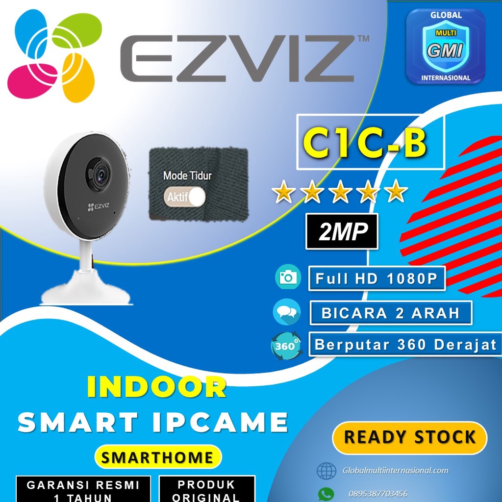 Jual CCTV EZVIZ C1C-B 2MP PRO CCTV Smart IP Camera Smart Home Wireless ...