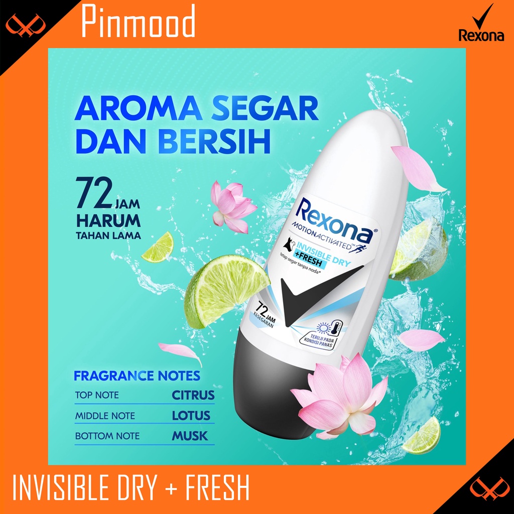 Jual REXONA WOMEN DEODORANT ROLL ON [ 45 ML ] DEODORAN ANTIPERSPIRANT