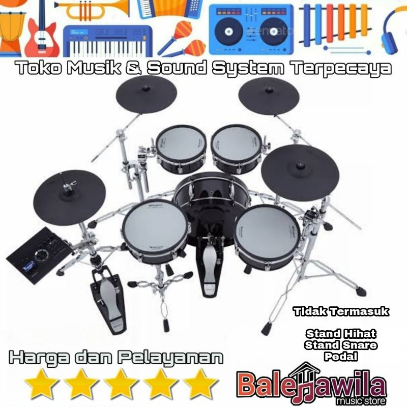 Jual Drum Roland Vad V Drums Acoustic Design Drum Elektrik Shopee