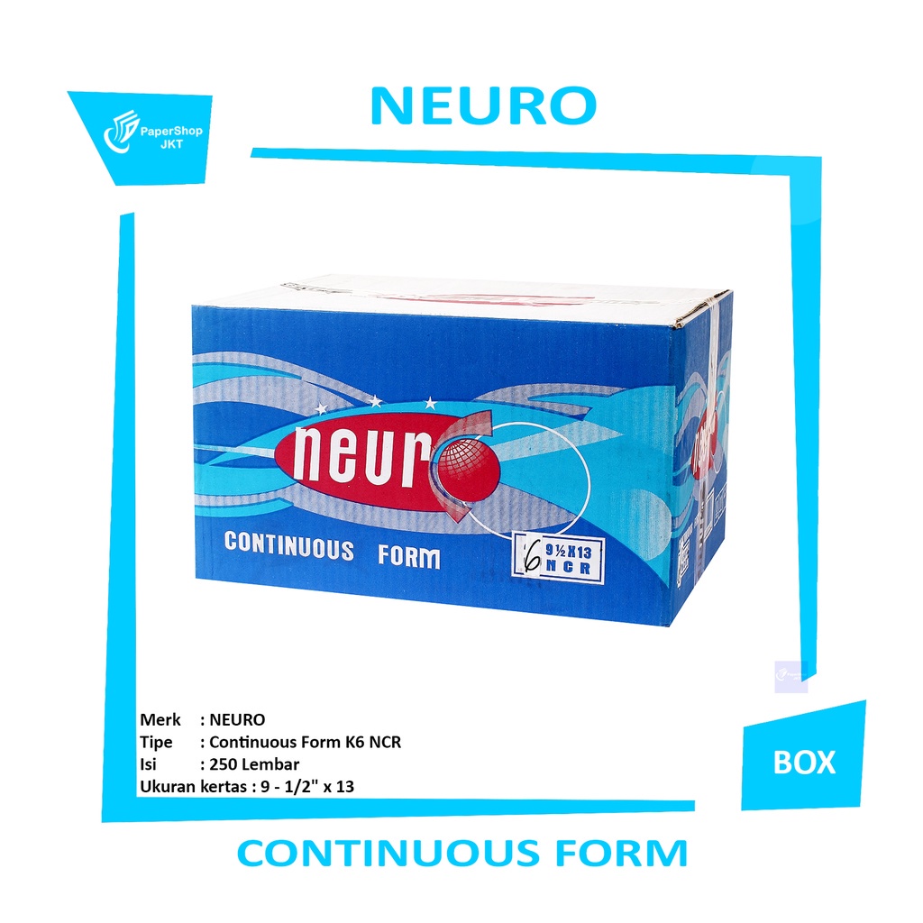 Jual NEURO - Continous Form 91/2 x 13 6 Ply ( K6 Neuro ) NCR - Kertas ...