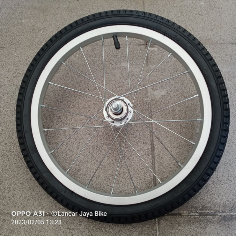 Jual wheelset roda sepeda ukuran 16 inch sudah setel tinggal pasang ...