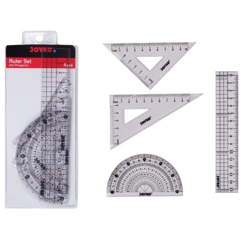 Jual RULER PENGGARIS JOYKO RL-PS2 SET ISI 4 PENGGARIS BUSUR DERAJAT ...
