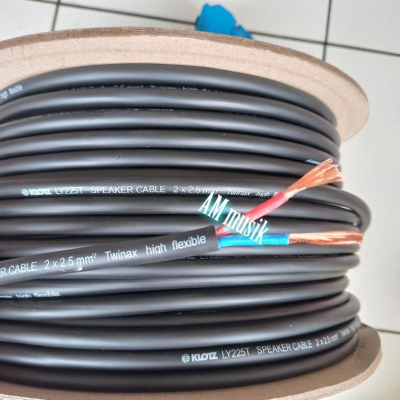 Câble Haut-parleur Klotz 2x 2,5 Mm² Bleu LY225 - 100 Mètres, Neuf Dans Son Emballage