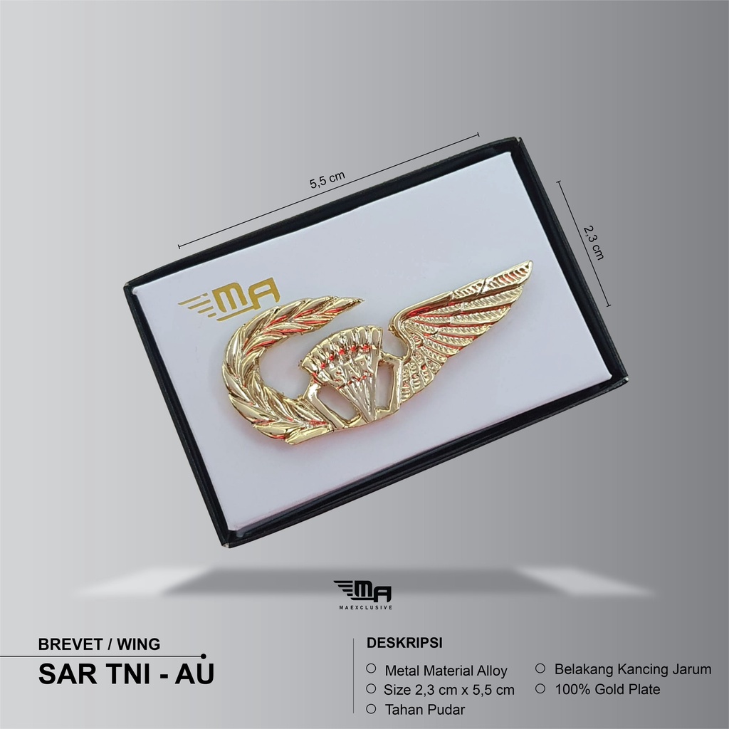 Jual WING SAR TNI - AU PDH BRIVET BREVET PIN SAR TNI - AU | Shopee ...