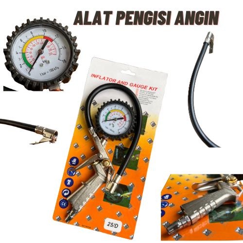 Jual ALAT PENGISI ANGIN / INFLATOR GAUGE KIT B-01 | Shopee Indonesia