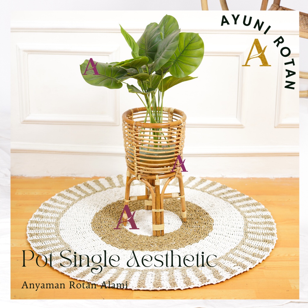 Jual STANDING POT ROTAN UKURAN BESAR ROTAN FINISHING MELAMIN MENGKILAP ...