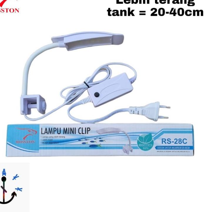 Jual NTI462 Lampu LED Mini Clip Aquarium Rosston RS 28C Low Watt Energi ...