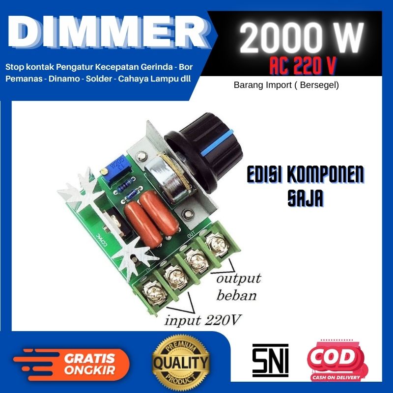 Jual Dimer 2000 - Dimmer Pengatur Kecepatan Gerinda-Alat pengatur ...