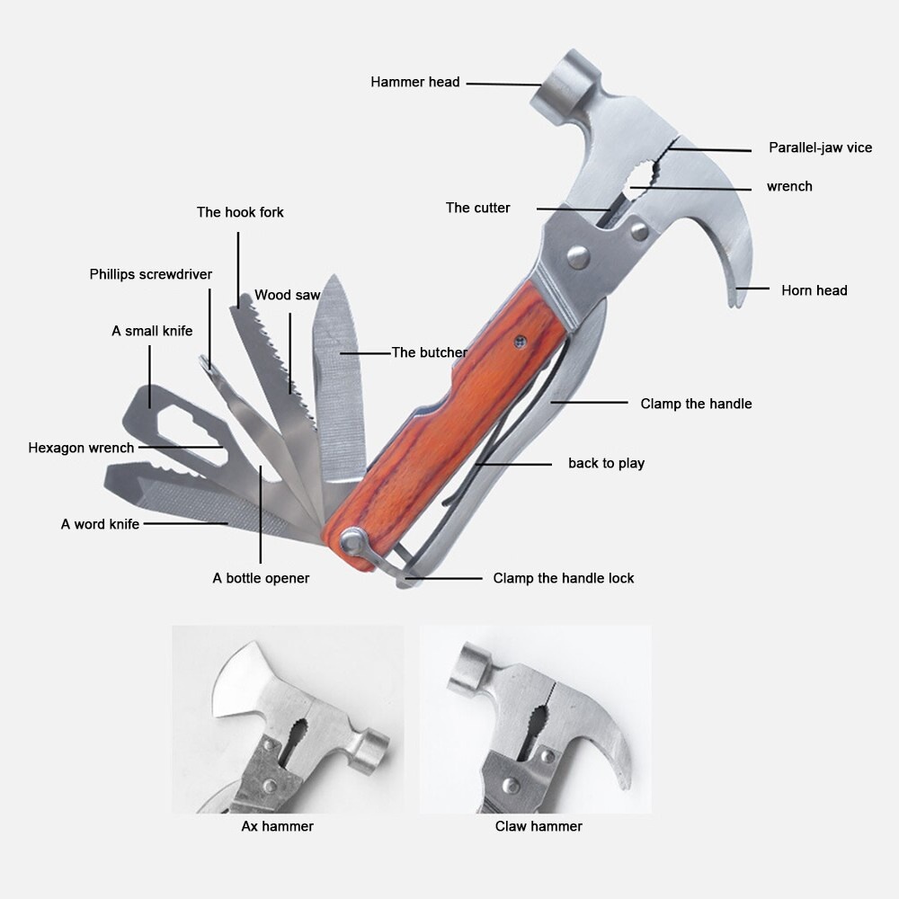 Jual Vo Edc In Palu Tang Kapak Gergaji Tac Tool Multifungsi Axe Hammer Survival Tools