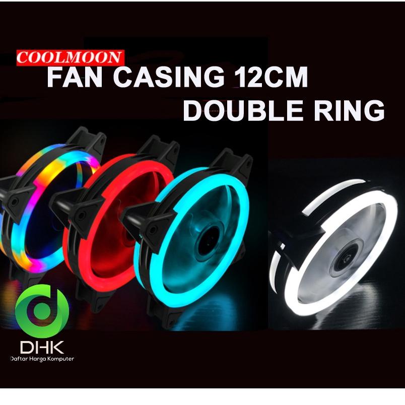 Jual Terbatas ★★★ FAN CASING 12CM ICE BLUE DOUBLE RING COOLING FAN CASE ...