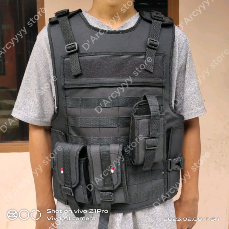 Jual Rompi Angin Polos/Rompi Body Vest Polos/Rompi Pelindung Dada/Rompi