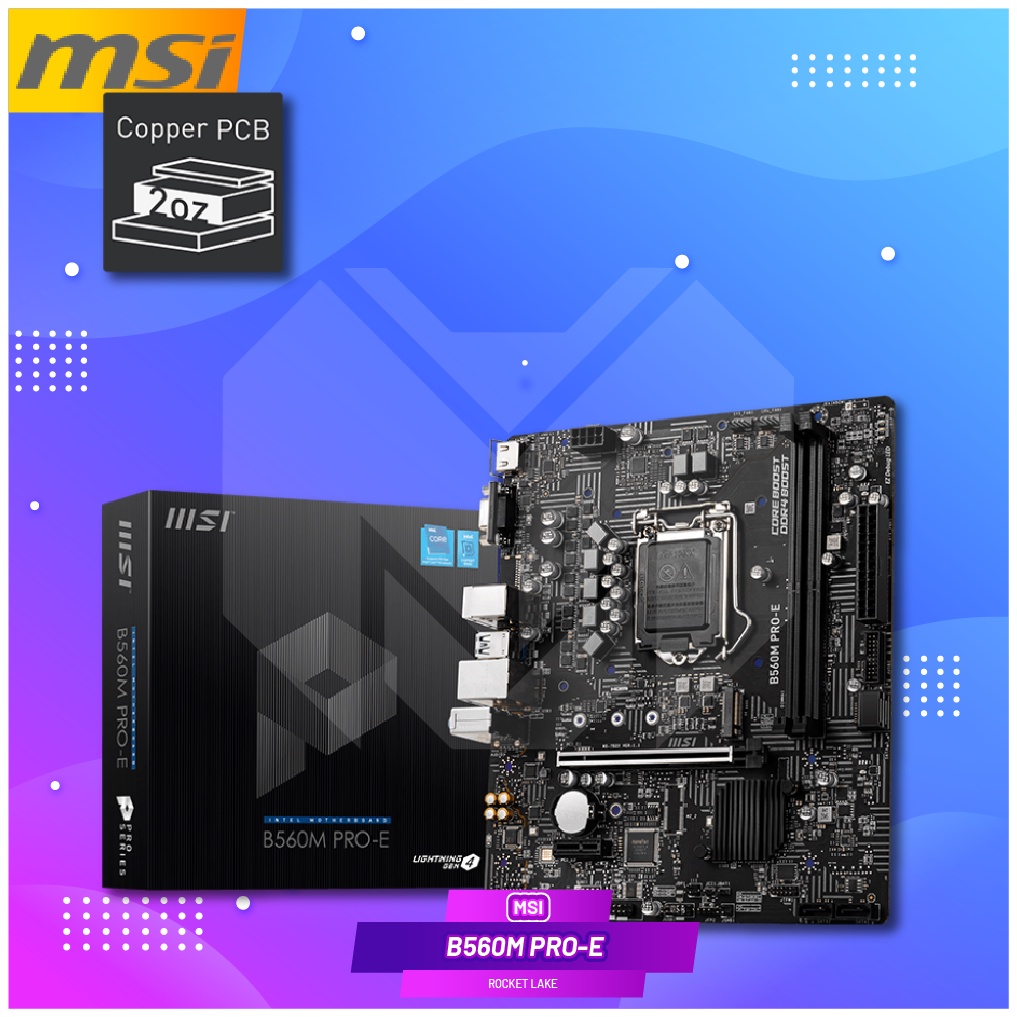 Jual MSI B560M PRO-E Intel LGA1200 B560 DDR4 Motherboard | Shopee Indonesia