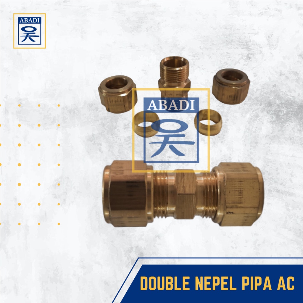 Jual DOUBLE NEPEL PIPA AC 5/16 X 5/16 - 1/2 X 1/2 INCH | Shopee Indonesia