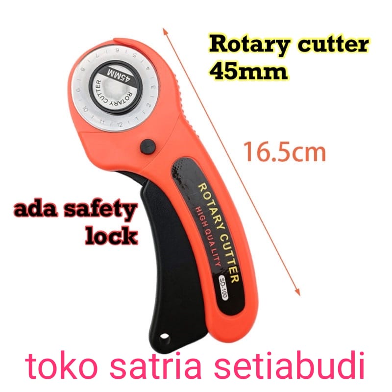 Jual ROTARY CUTTER 45MM/CUTTER PEMOTONG KAIN KULIT KERTAS PLASTIK ...