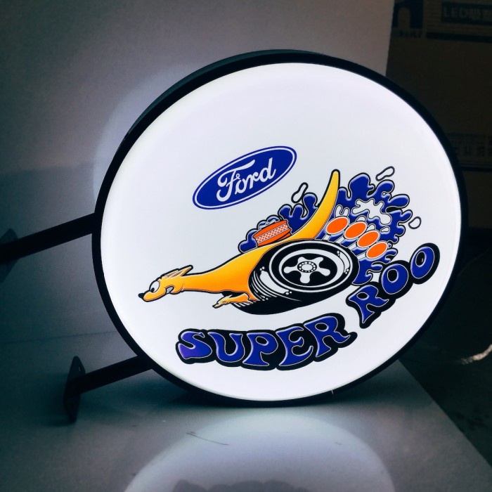 Jual Akrilik Neon Box Custom Bulat Dua Sisi LED Backlight Ukuran 70,80 ...