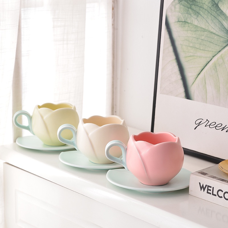 Jual Mi.more Coffee Cup Bunga Tulip Retro Tulip Gelas Cup Flower Mug ...