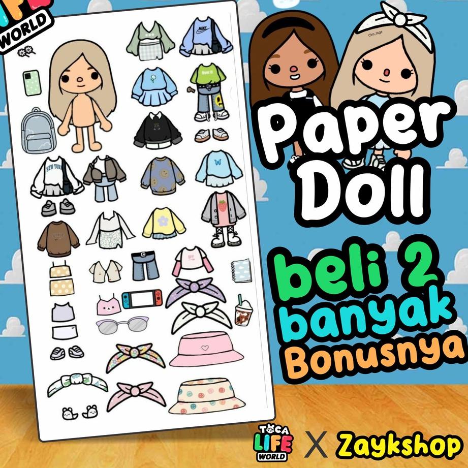 Jual WAT559 MAINAN KERTAS TOCA BOCA BP BPAN PAPER DOLL VIRAL MAINAN ...