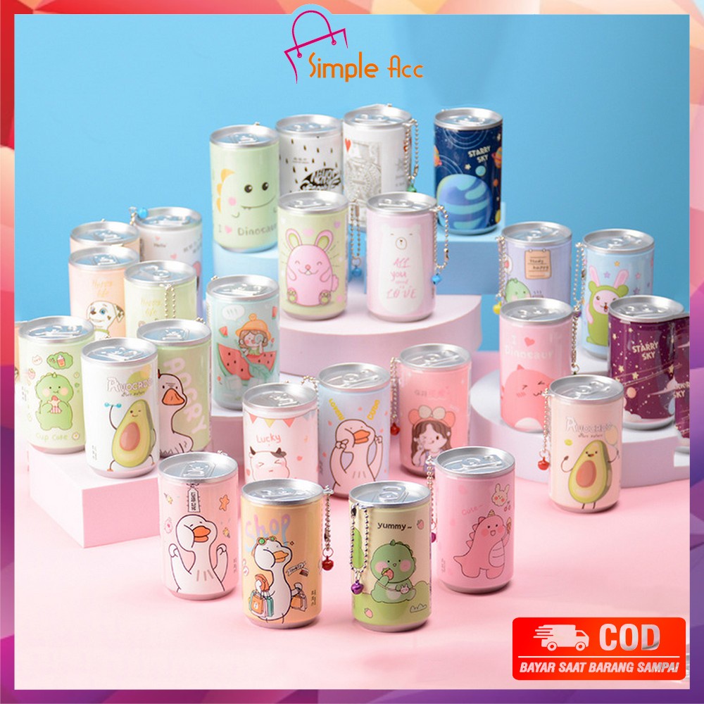 Jual DO-C792 Tissue Basah Kaleng Mini Korea Karakter Lucu Isi 30 Lembar ...