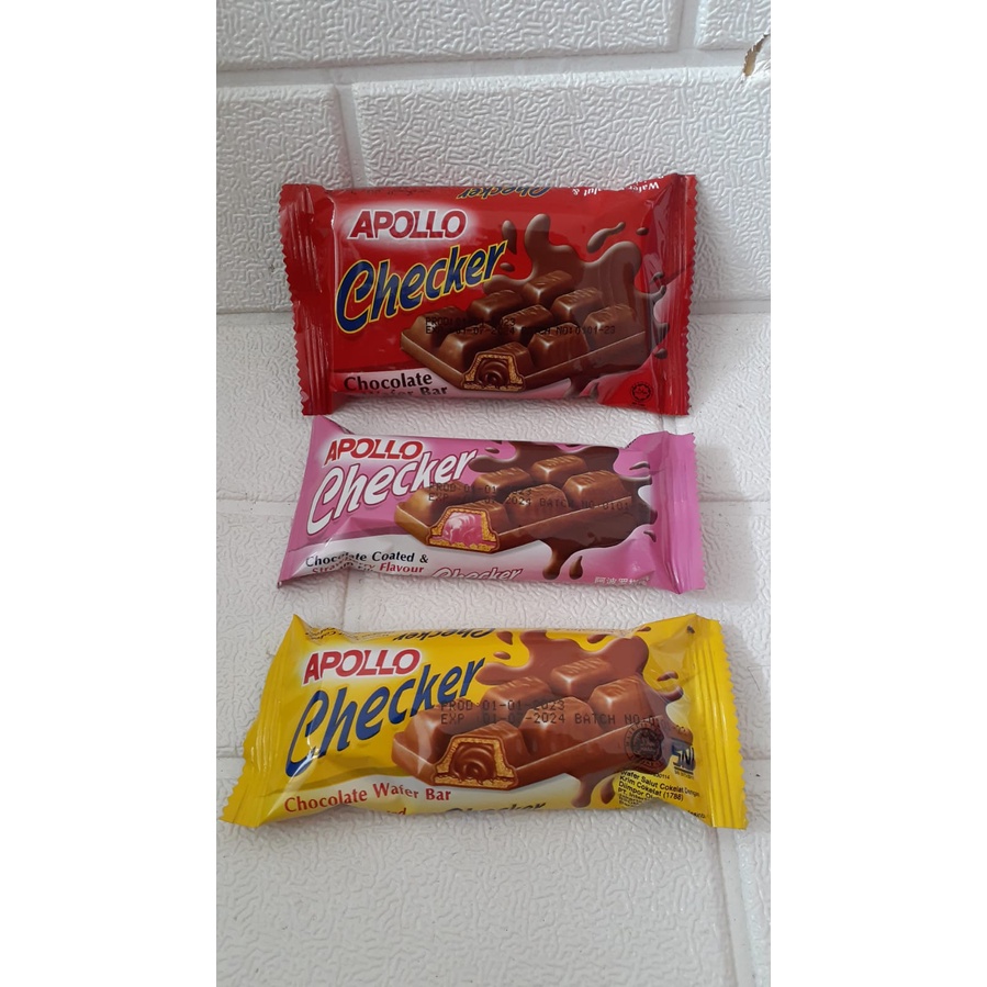 Jual Apollo Checker Chocolate wafer bar PER PCS | Shopee Indonesia