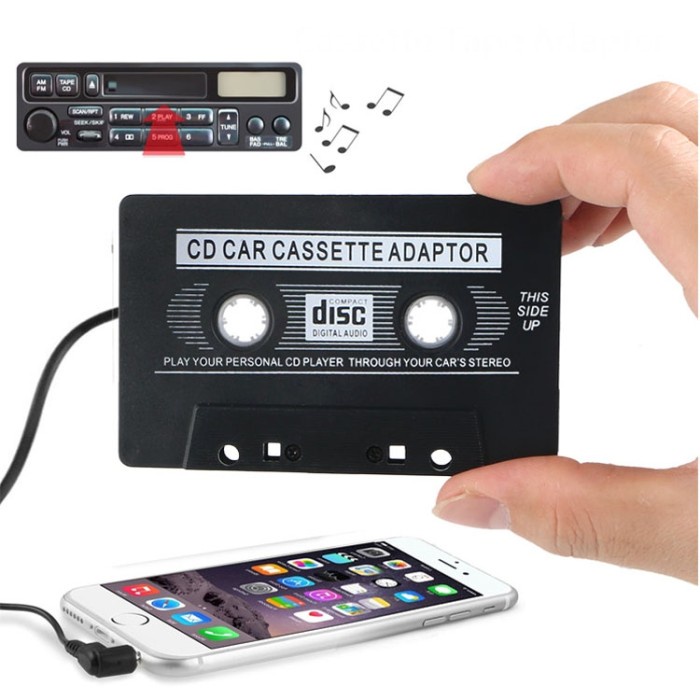 Kebidumei Car Cassette Player Tape Adapter Cassette Mp3 Player Converter  For iPod For iPhone MP3 AUX Cable CD Player 3.5mm Jack - AliExpress