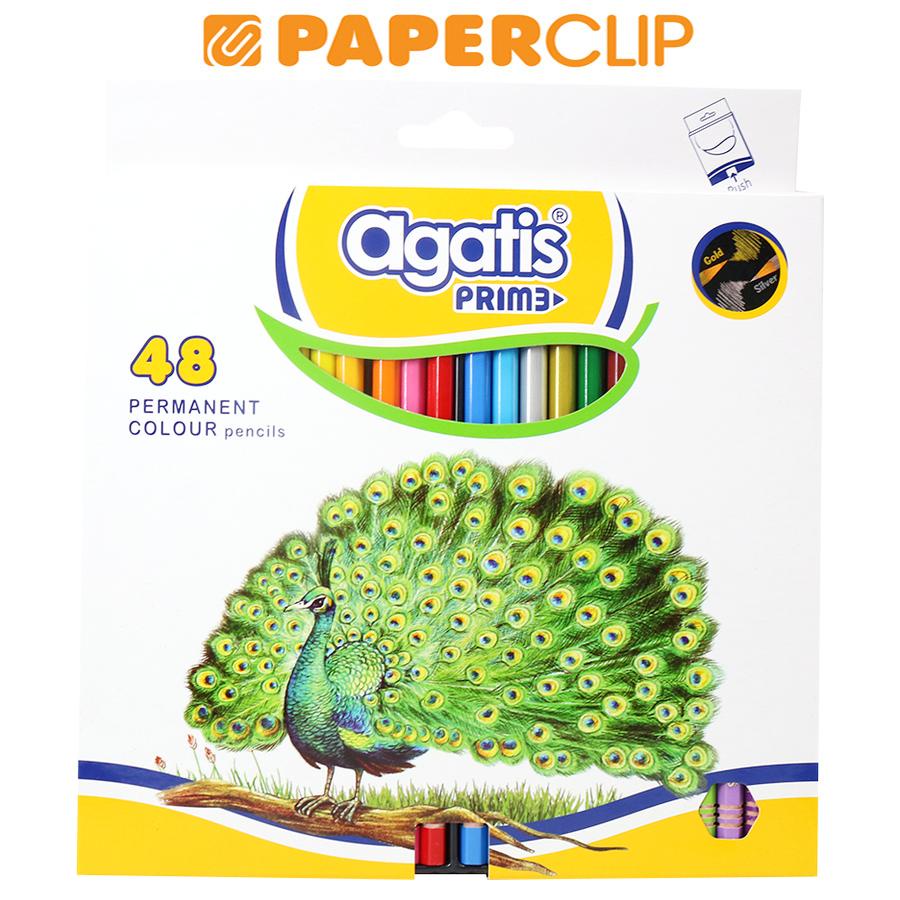Jual PENSIL WARNA AGATIS HEXAGONAL PRIME 48 COLOR | Shopee Indonesia