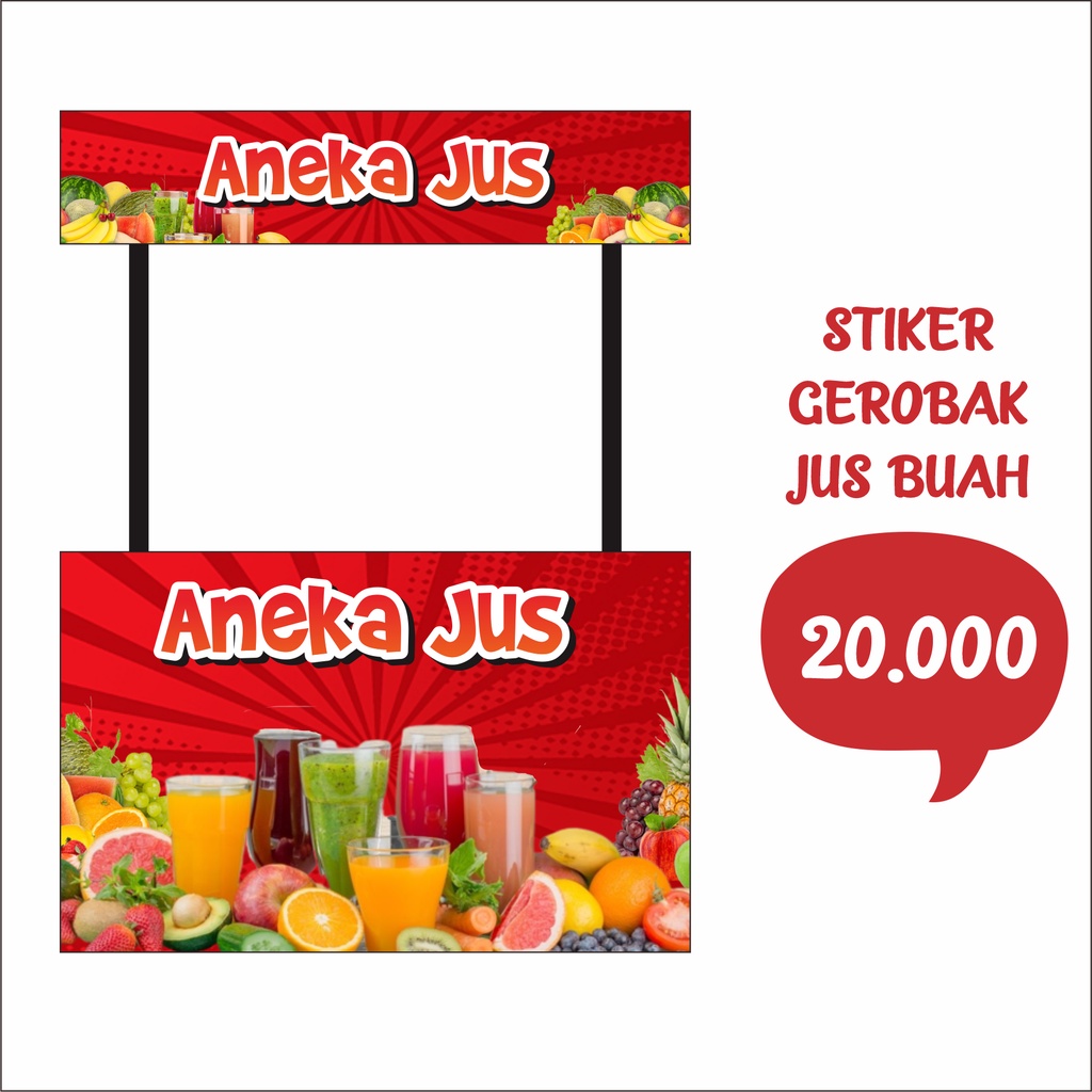 Jual Stiker Gerobak Jus Buah Shopee Indonesia