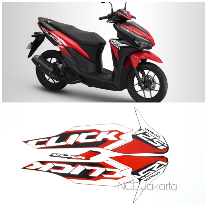 Jual STIKER STRIPING LIS HONDA VARIO CLICK THAILAND 2019 MERAH | Shopee ...