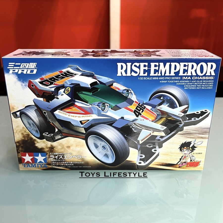  Tamiya 18643 Mini 4WD Rise-Emperor (MA Chassis) 1/32 : Toys &  Games