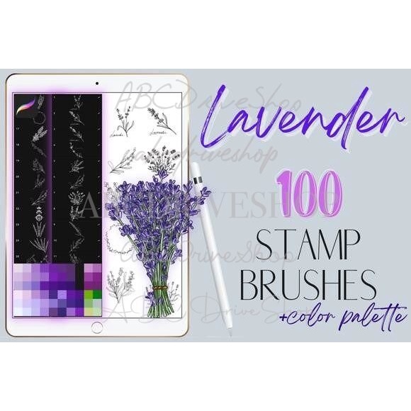 Jual Procreate Brush - Lavender Stamp Brushes & Palette | Shopee Indonesia