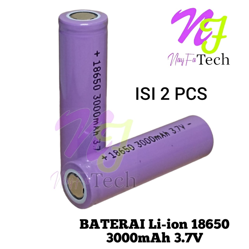 Jual Baterai Charger Cas Isi Ulang Li Ion 18650 3000mah 3 7v Warna