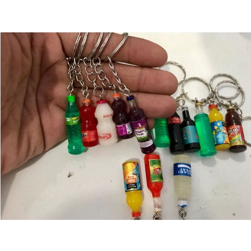 Jual Gantungan Kunci Botol Soda Kecap Sirup Snack Mie Kaleng / Keycain ...