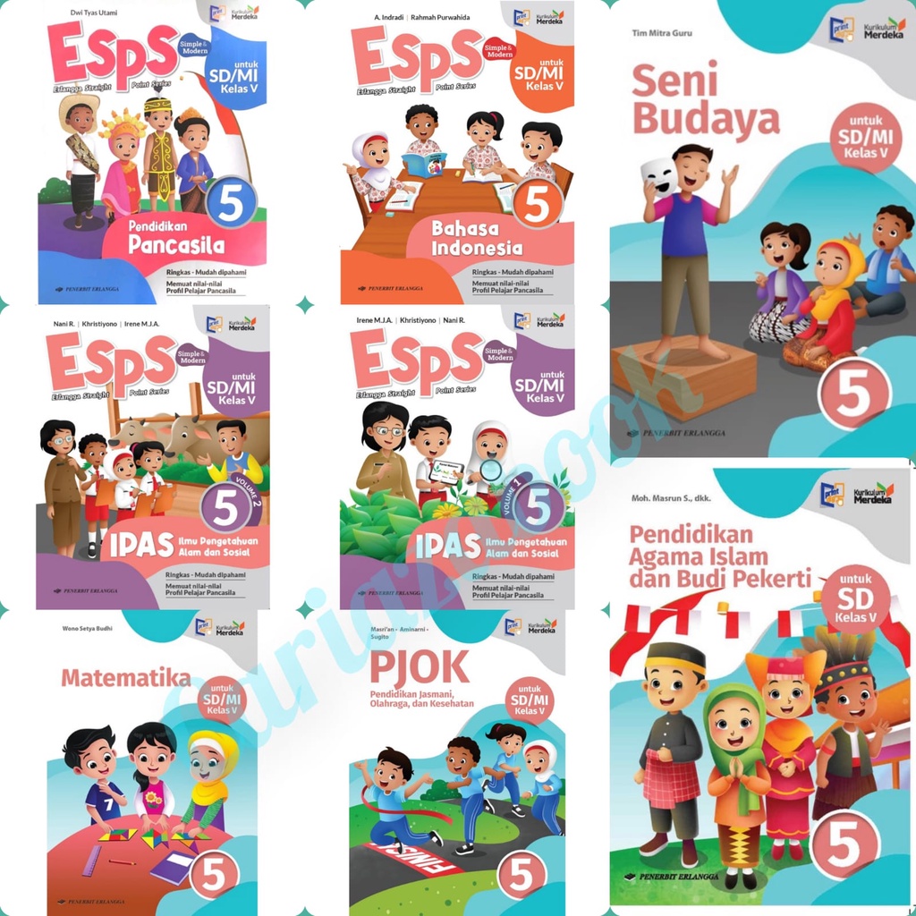 Jual Harga Satuan Buku Kelas 5 Kurikulum Merdeka Penerbit Erlangga IPAS ...