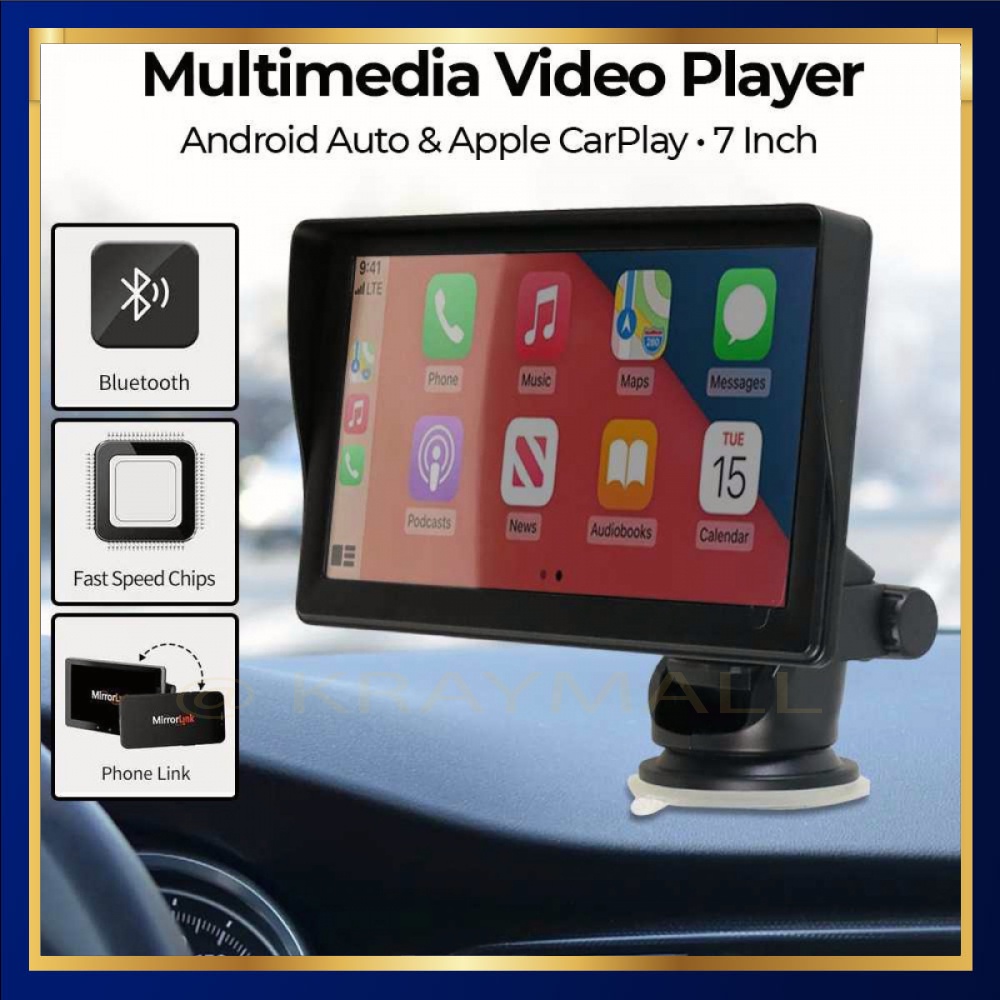 Jual Multimedia Video Player Wireless Carplay Android Auto 7 Inch ...