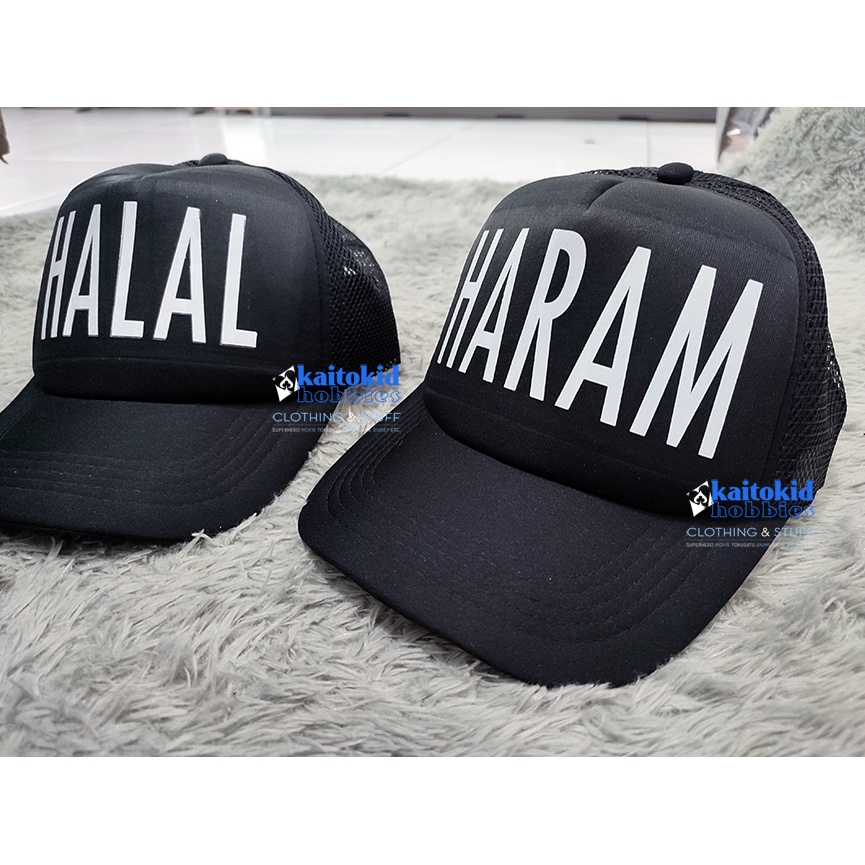 Jual Topi Ms MARVEL HALAL HARAM Lucu Unik Meme mems bisa custom desain ...