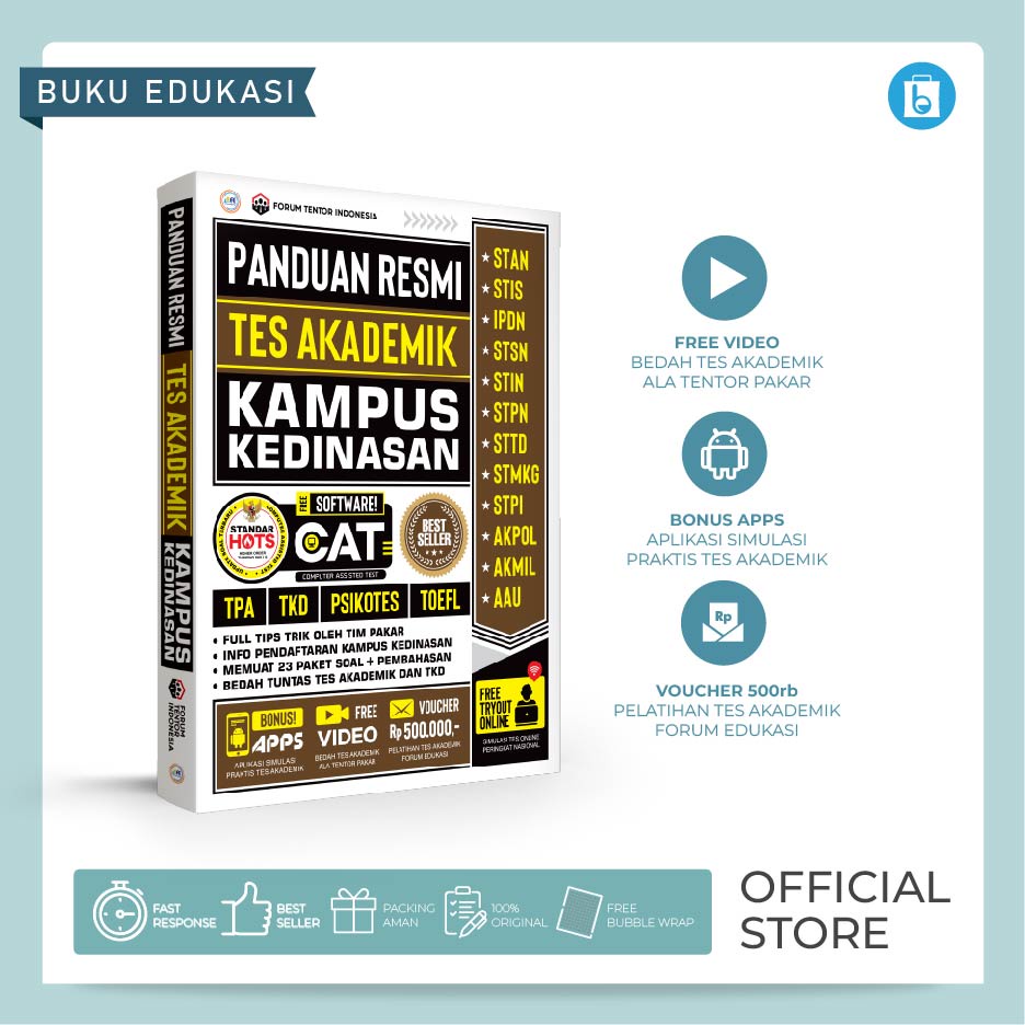 Jual Buku Kampus Kedinasan Panduan Resmi Tes Akademik Kampus Kedinasan 