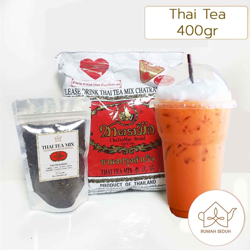 Jual Chatarmue Thai Tea 400gr/ 200gr / 50gr merah - Tuk tuk cha - Teh ...