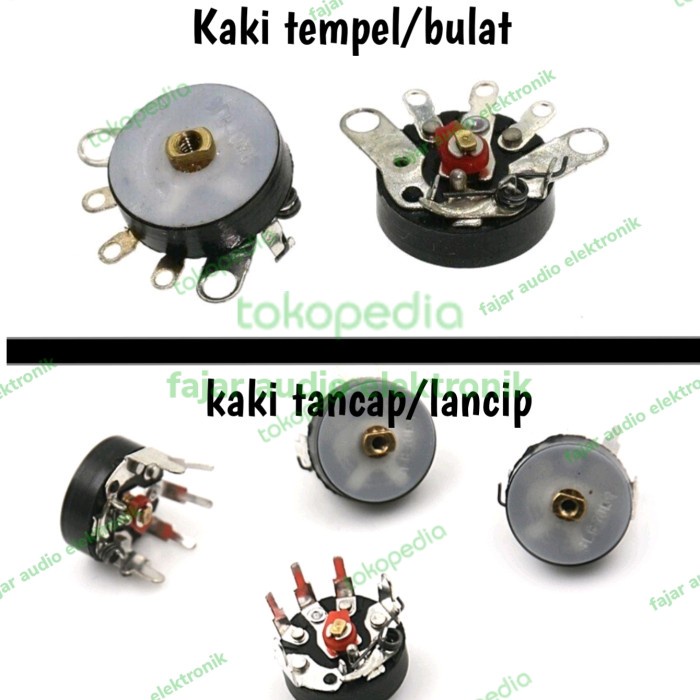 Jual potensio potensiometer kancing datar potentio on/off switch radio ...