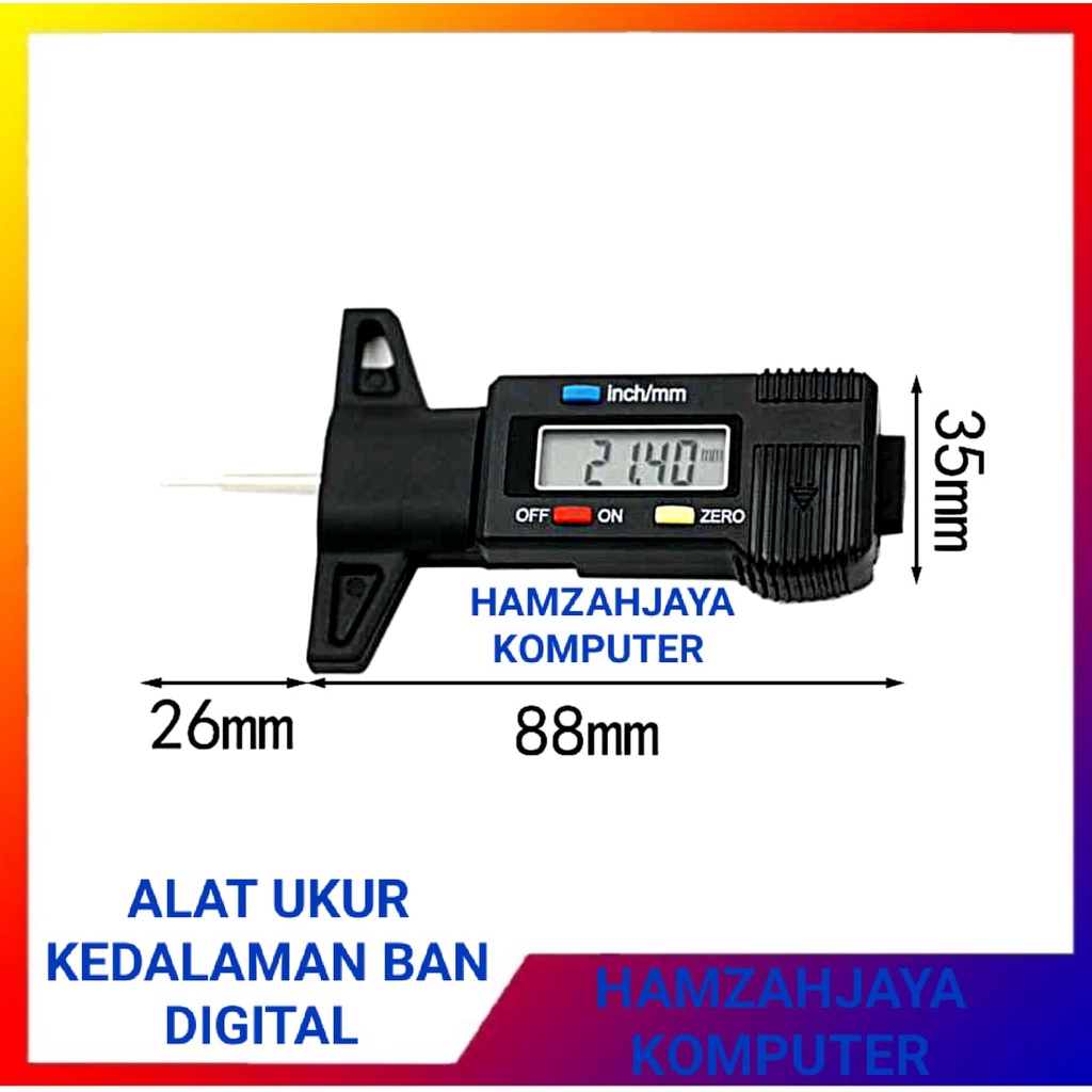 Jual Digital Tire Depth Gauge Alat Ukur Kedalaman Ketebalan Kembang Ban Shopee Indonesia