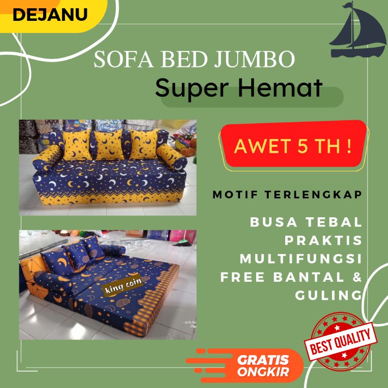 Jual Sofa Bed Kasur Lipat Jumbo Ukuran 160 X 200 X 18 Cm Busa Yellow ...