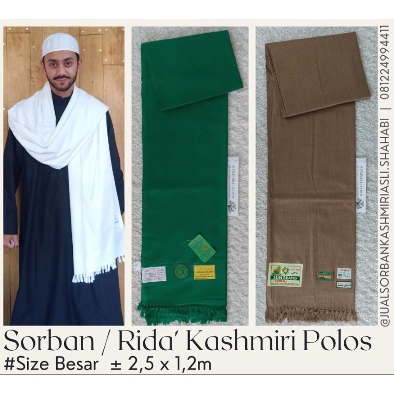 Jual PROMO Surban Kashmir Polos Eksklusif Surban Kashmiri Hijau